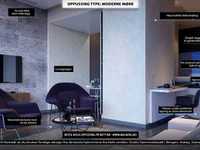 Mørk modern design type - stue i leilighet 53 m2