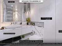 Lys modern interiørdesign type - baderom foto i leilighet 54 m2