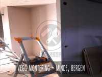 FOTO - GIPSPLATER VEGGER MONTERING - MINDE (BERGEN)